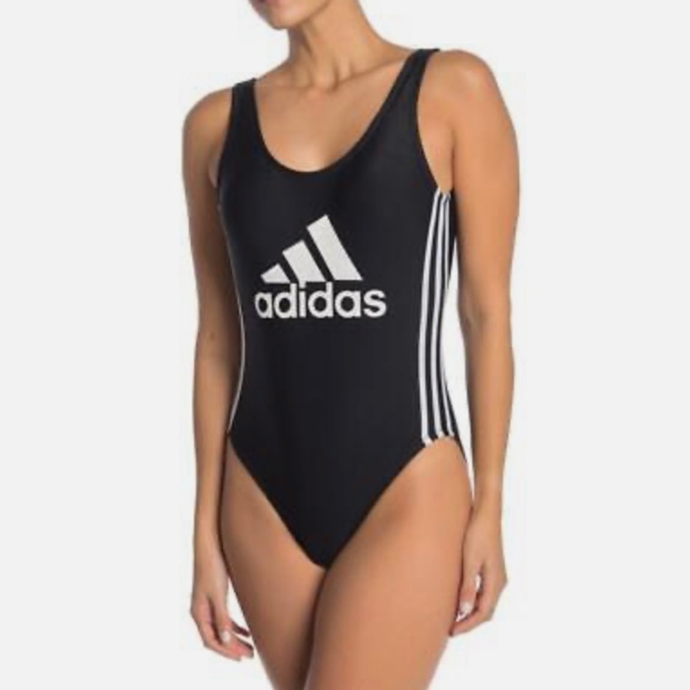 NWT Adidas Logo Once Piece Black/White, Small